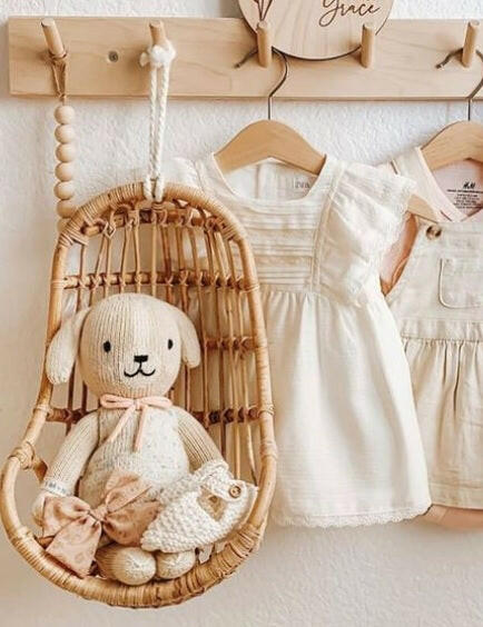 Egg Rattan Chair for Dolls Doll Furniture Poppie