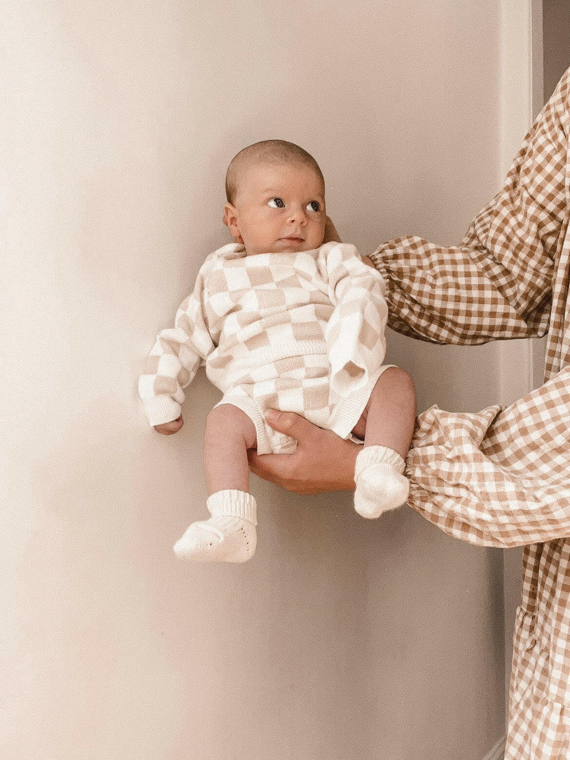 Checkered Jacquard Pullover Sweater Baby & Toddler Clothing Luna + Luca