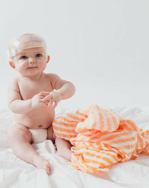 Citrus Stripe Baby Swaddle Baby Essentials Clementine Kids