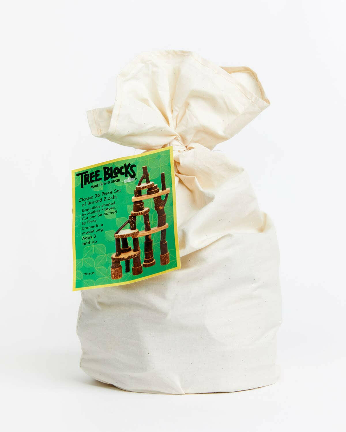 Classic Barked Tree Blocks - 36 pcs Blocks Tree Blocks