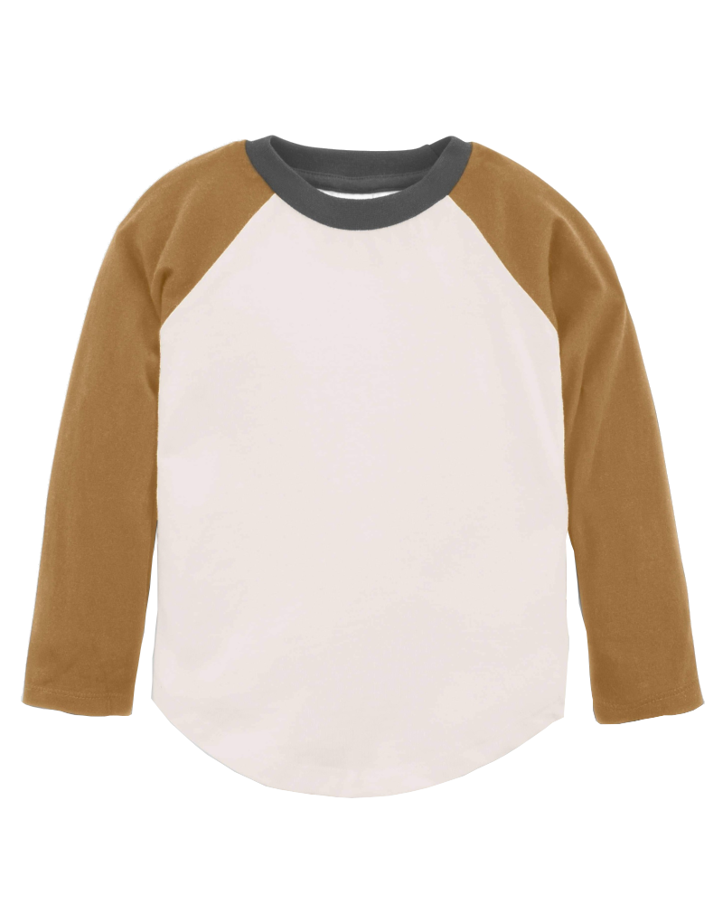 Baseball Tee - Natural / Amber Baby Clothing Colored Organics