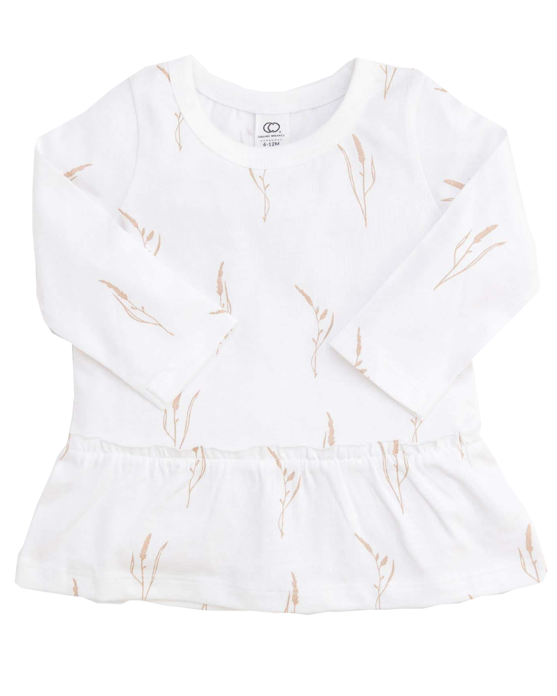 Mona Peplum Tee - Prairie Baby Clothing Colored Organics