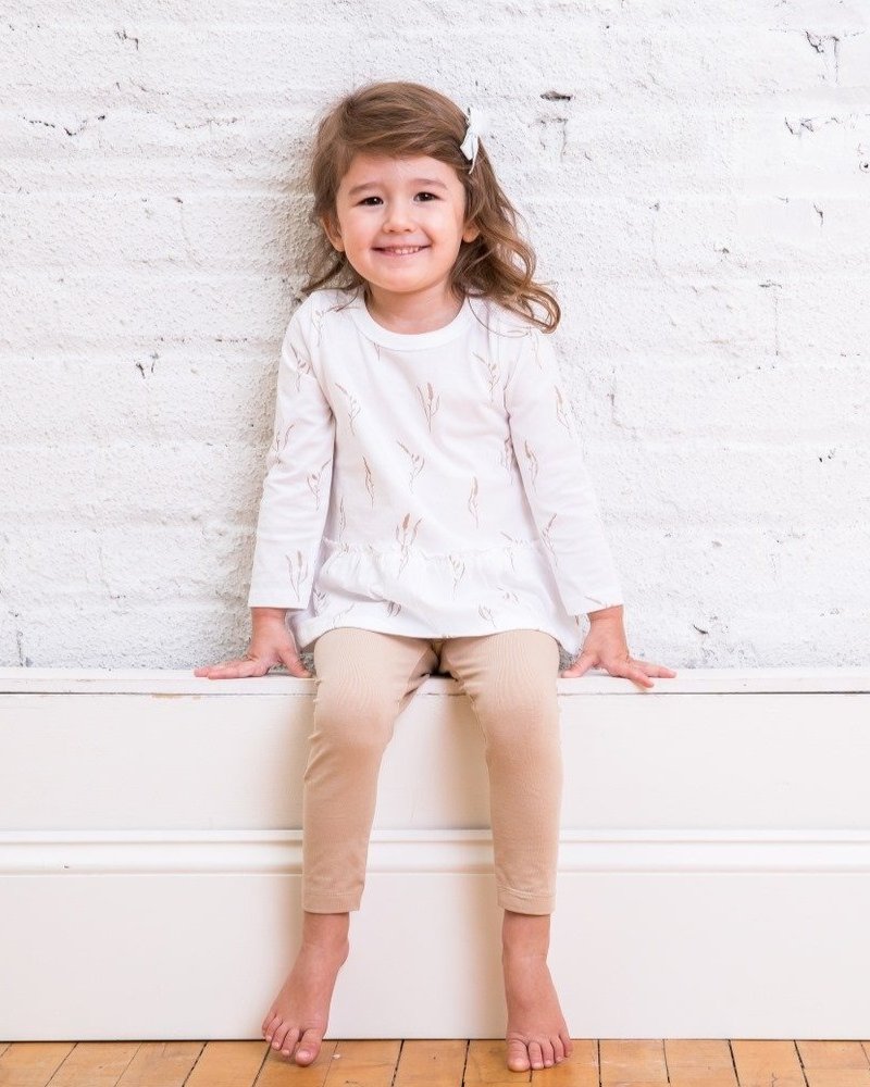 Mona Peplum Tee - Prairie Baby Clothing Colored Organics