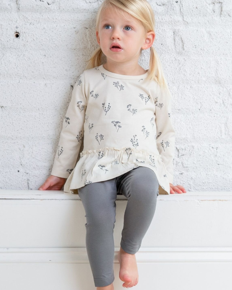 Organic Classic Leggings - Pewter Baby Clothing Colored Organics