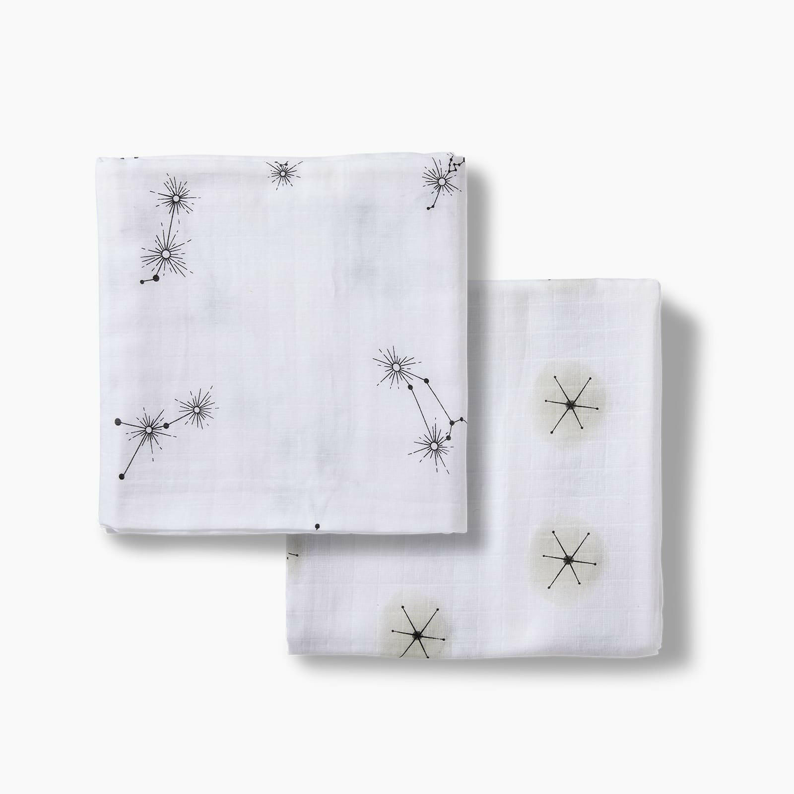 2-pack mix & match swaddle blanket SWADDLE BLANKET Moonjax® constellation stardust