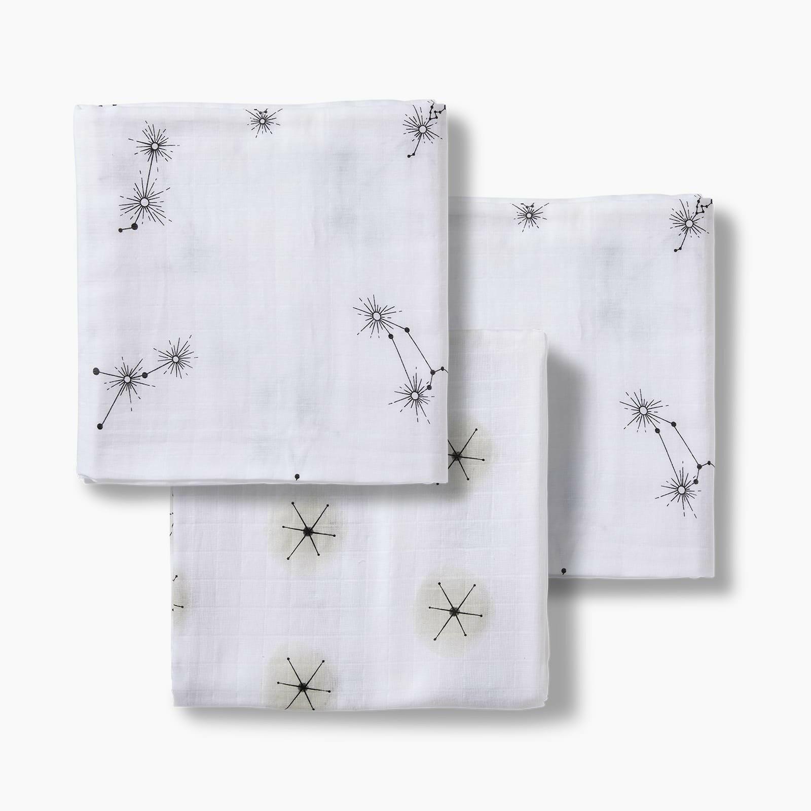 3-pack mix & match swaddle blanket SWADDLE BLANKET Moonjax® constellation constellation stardust