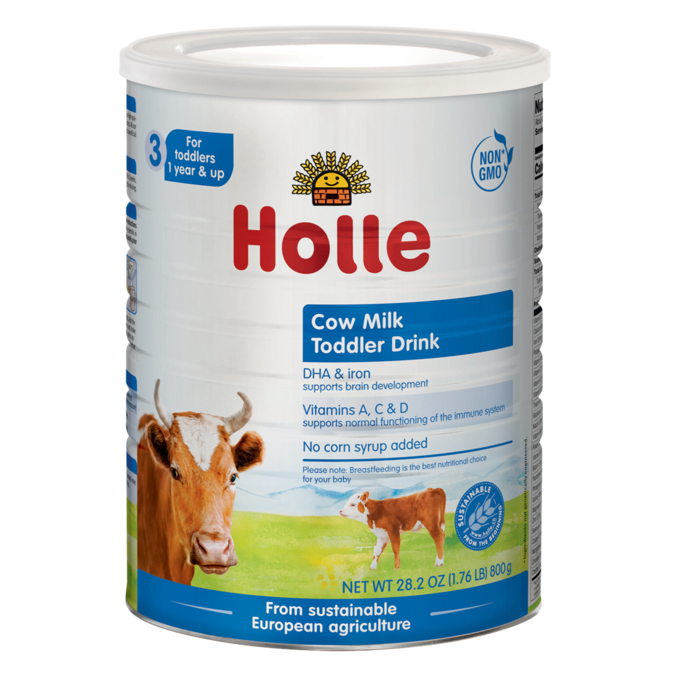 Holle Stage 3: Cow Milk Toddler Drink - Non GMO (28 Ounces) 1 Year+ Toddler Drink Powder Holle USA