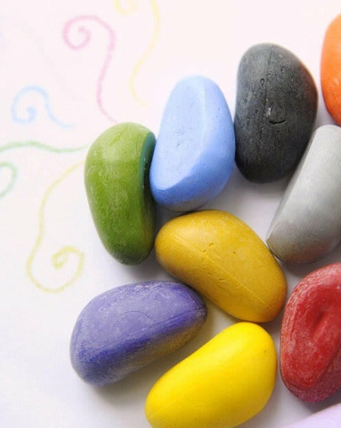 16 Colors in a Muslin Bag Art Supplies Crayon Rocks