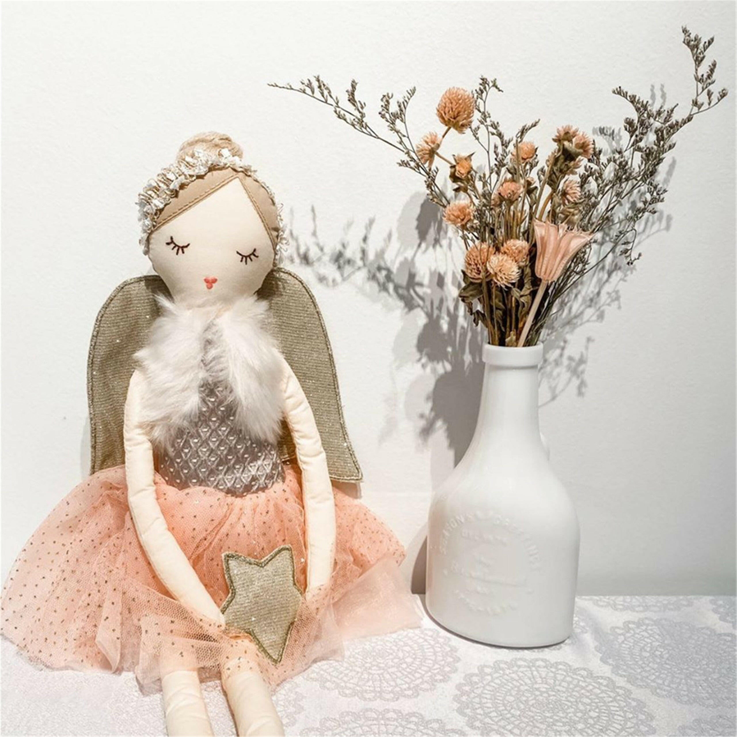 'Anna' Large Pink Angel Doll Doll MON AMI