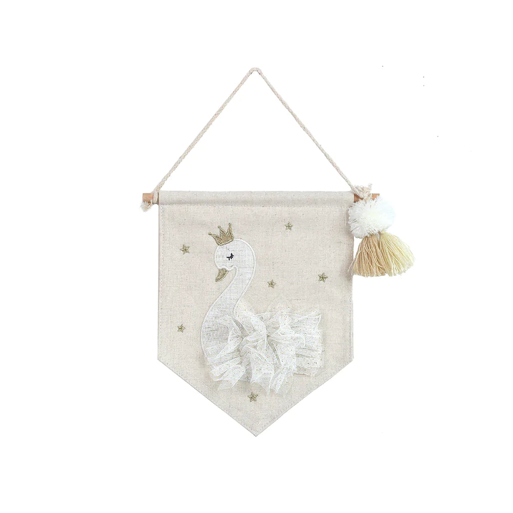 SWAN WALL BANNER Home Decor MON AMI
