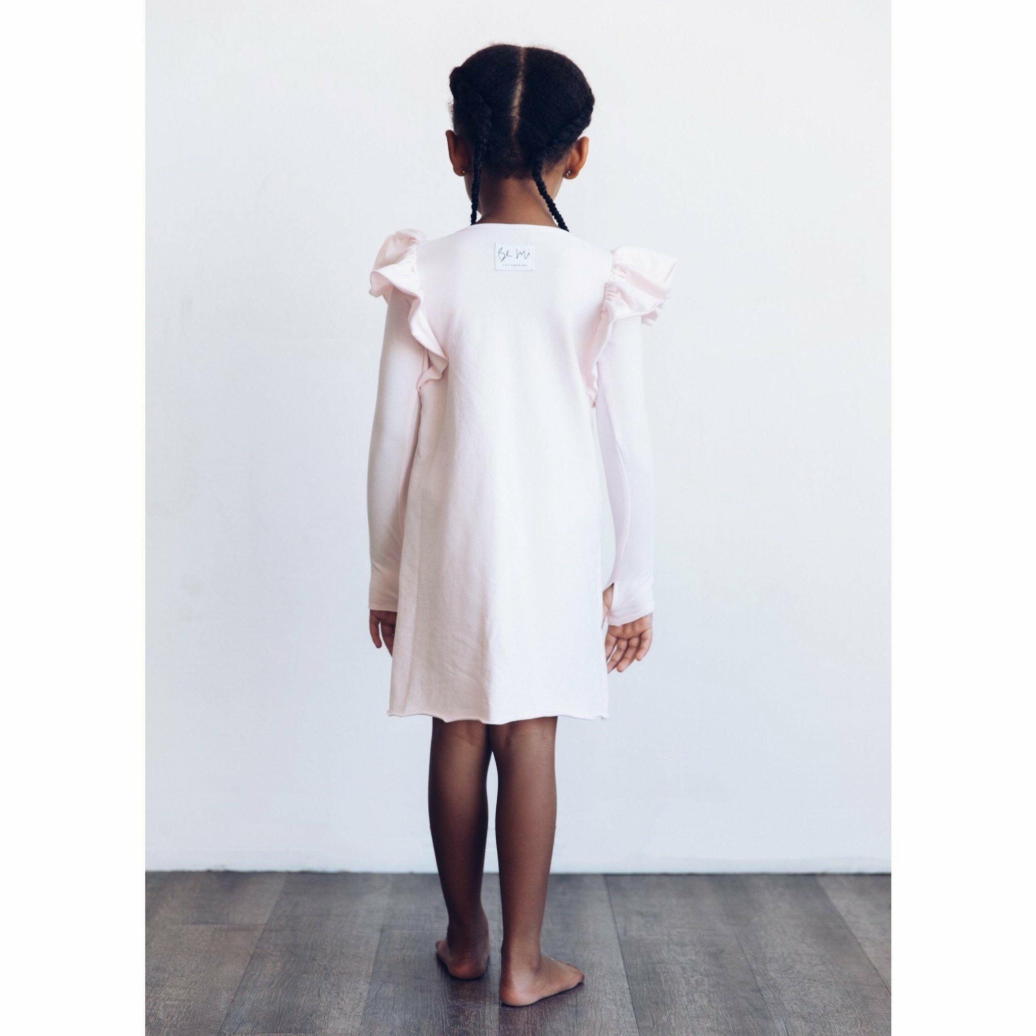 Organic Valentina Dress Long Sleeves Pink Dresses Be Mi Los Angeles