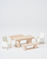 Milton & Goose Hudson Dollhouse Modern Wooden Dining Room Furniture Set