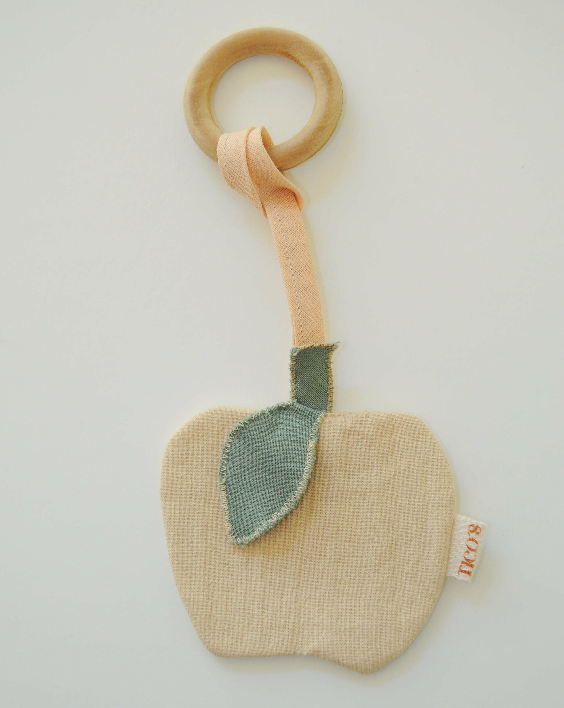 Organic Apple Teether Kids Toys Little Wonder & Co. Cream Apple