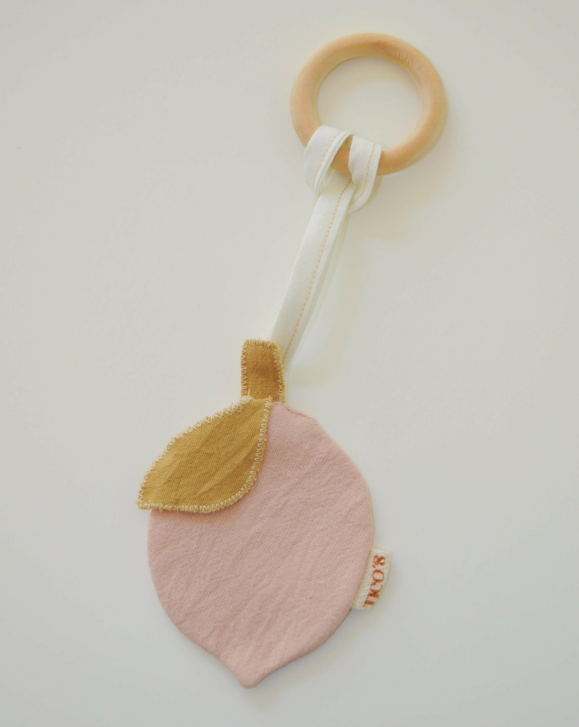 Organic Textured Lemon Teether Baby Essentials Little Wonder & Co. Pink Lemon