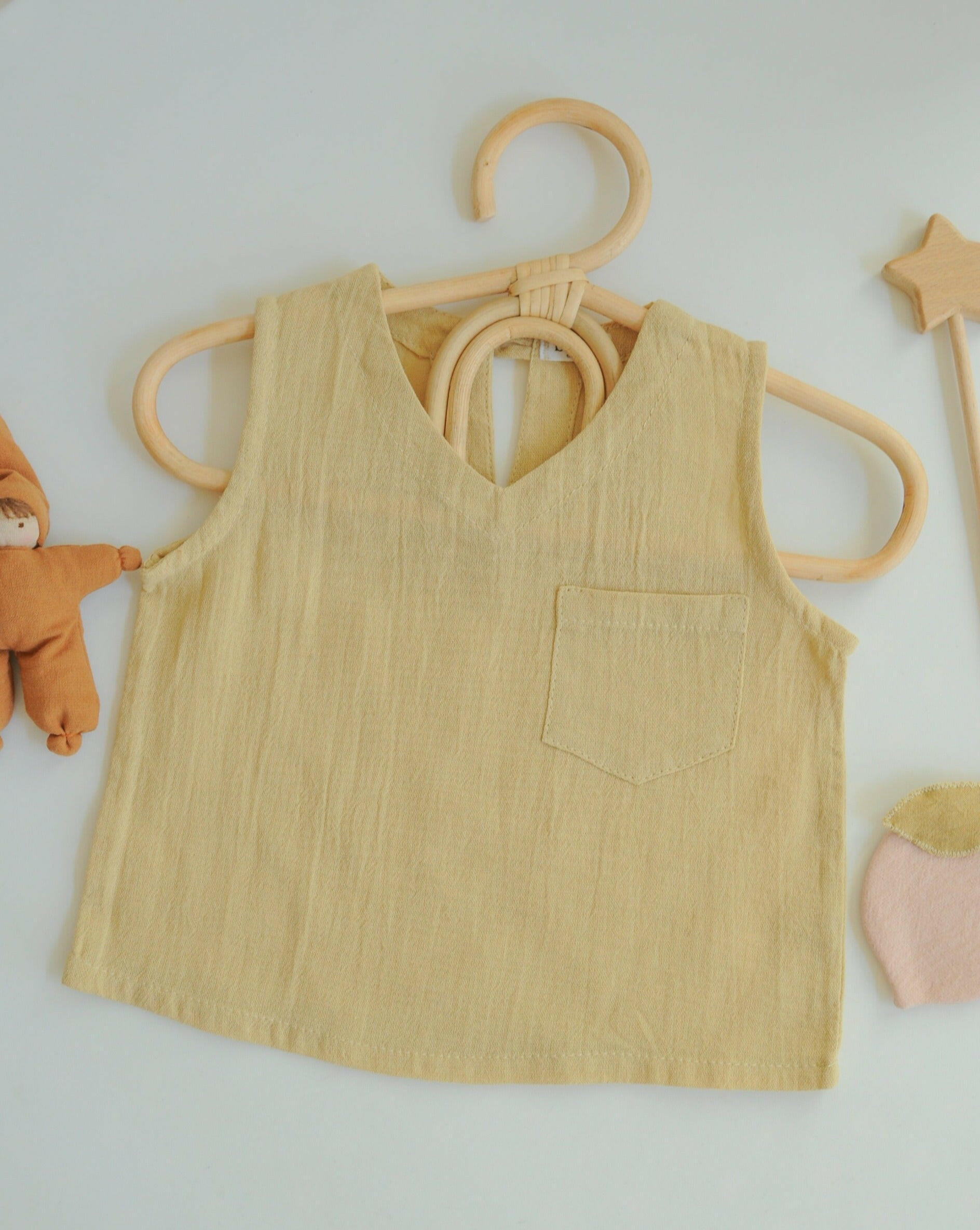 Organic Cotton Tank Top Baby Clothing Little Wonder & Co. 0-3 M Cream