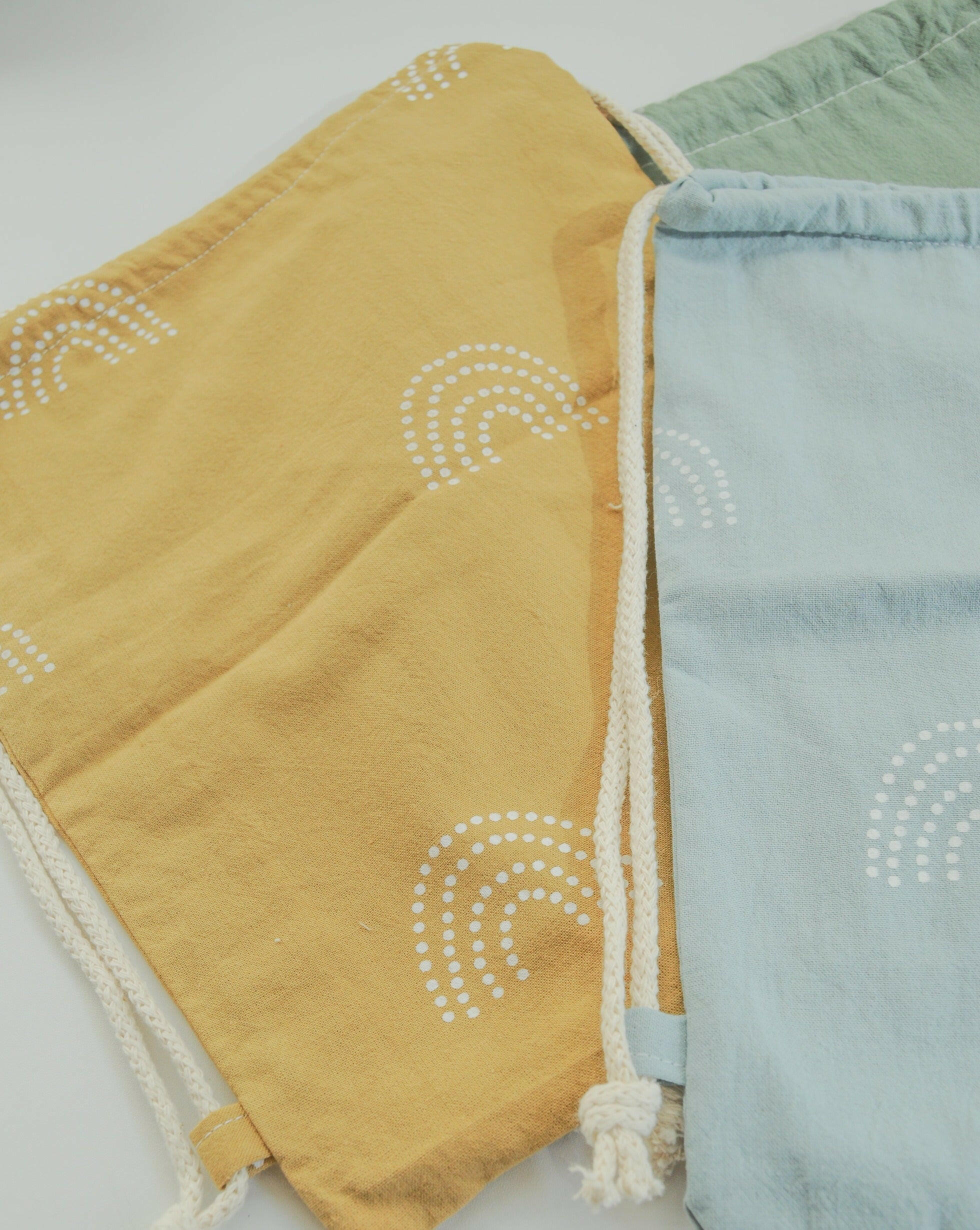 Organic Rainbow Drawstring Bag drawstring bag Little Wonder & Co.