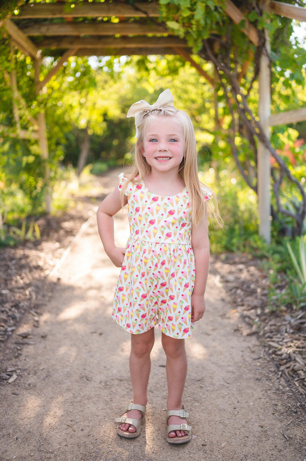 Macie Romper in Ice Cream Scoop Ollie Jay