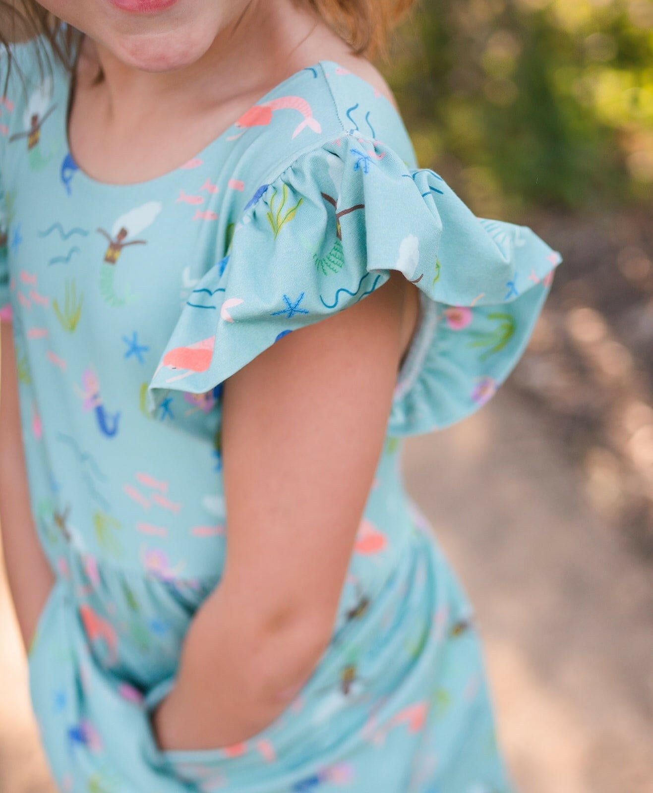 Olivia Dress in Mermaid Ollie Jay