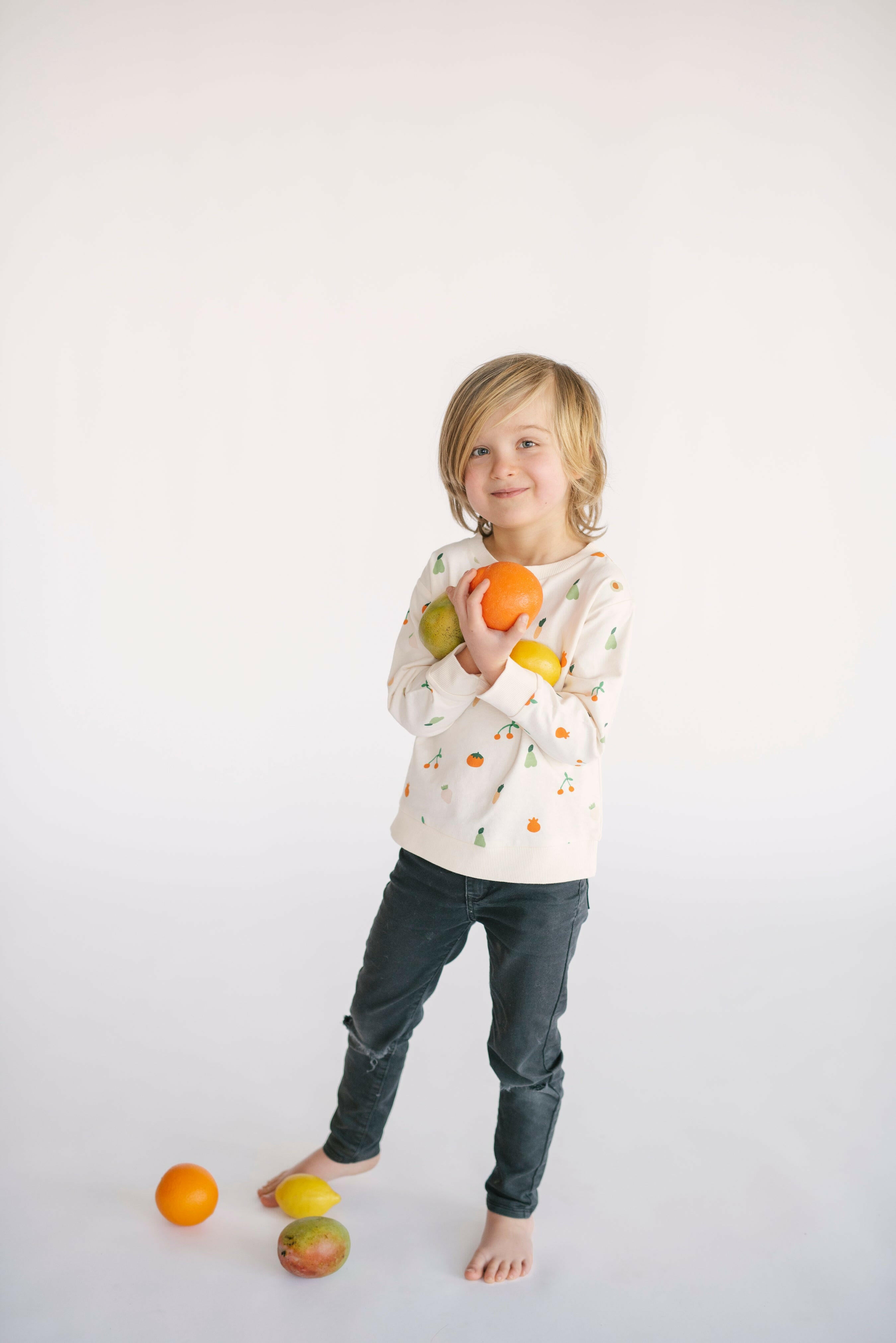 Farmer's Market Kid's Pullover Kids Polished Prints