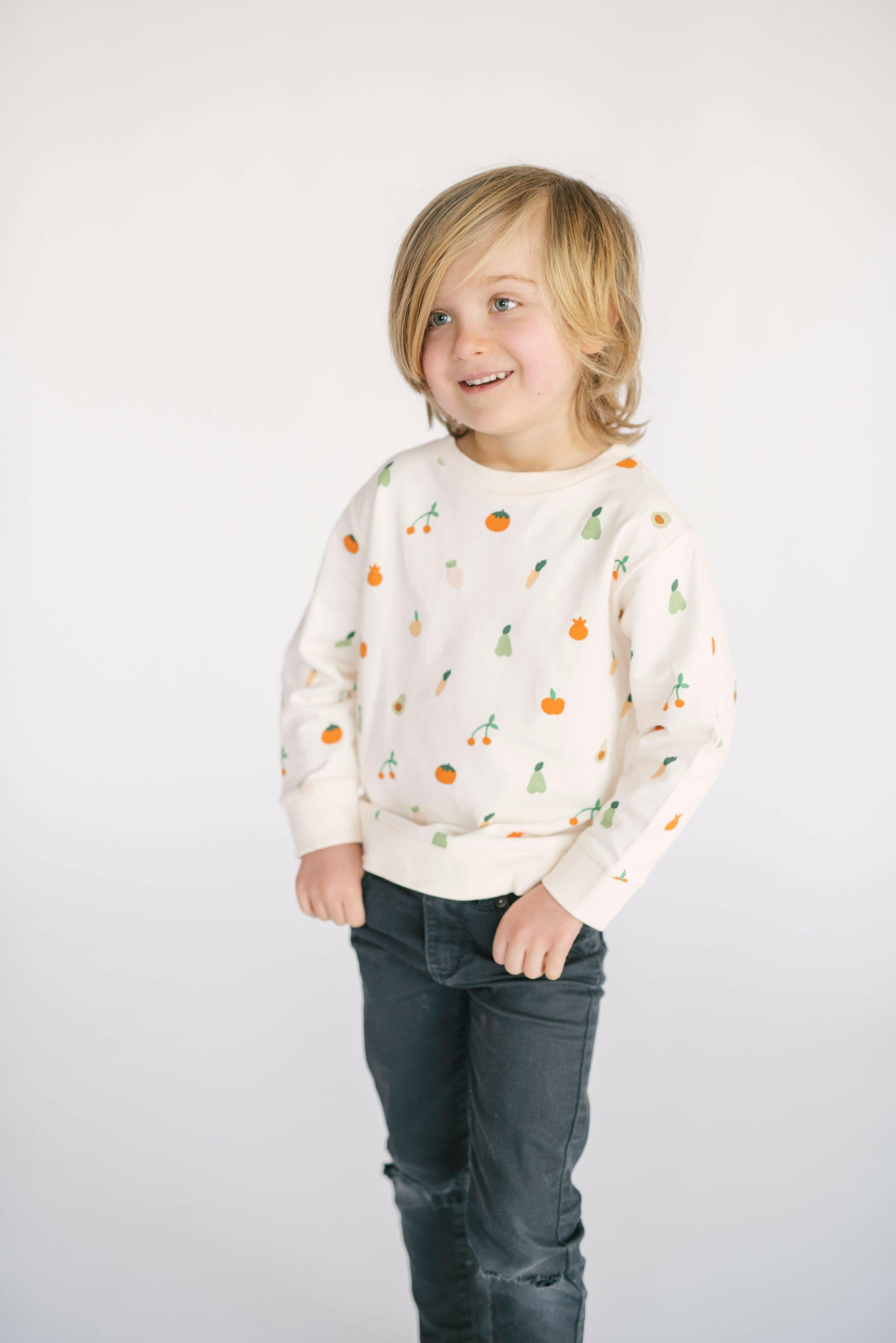 Farmer's Market Kid's Pullover Kids Polished Prints