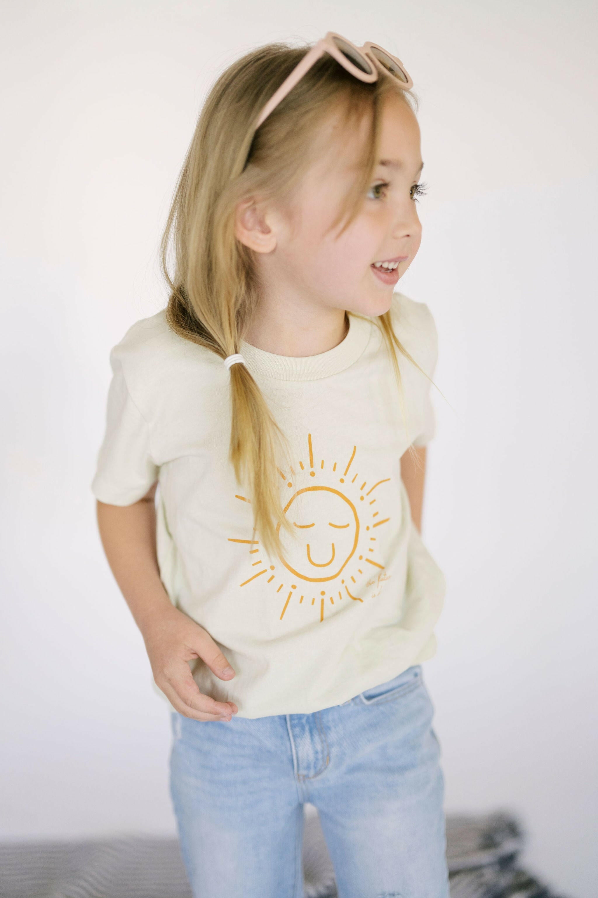 The Future is Bright Graphic T-Shirt Kids Polished Prints