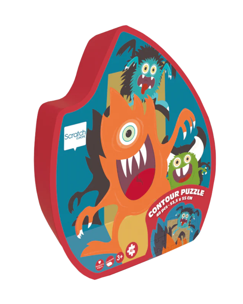 Dam Toys Scratch Contour Monster Puzzle Puzzles Dam Toys