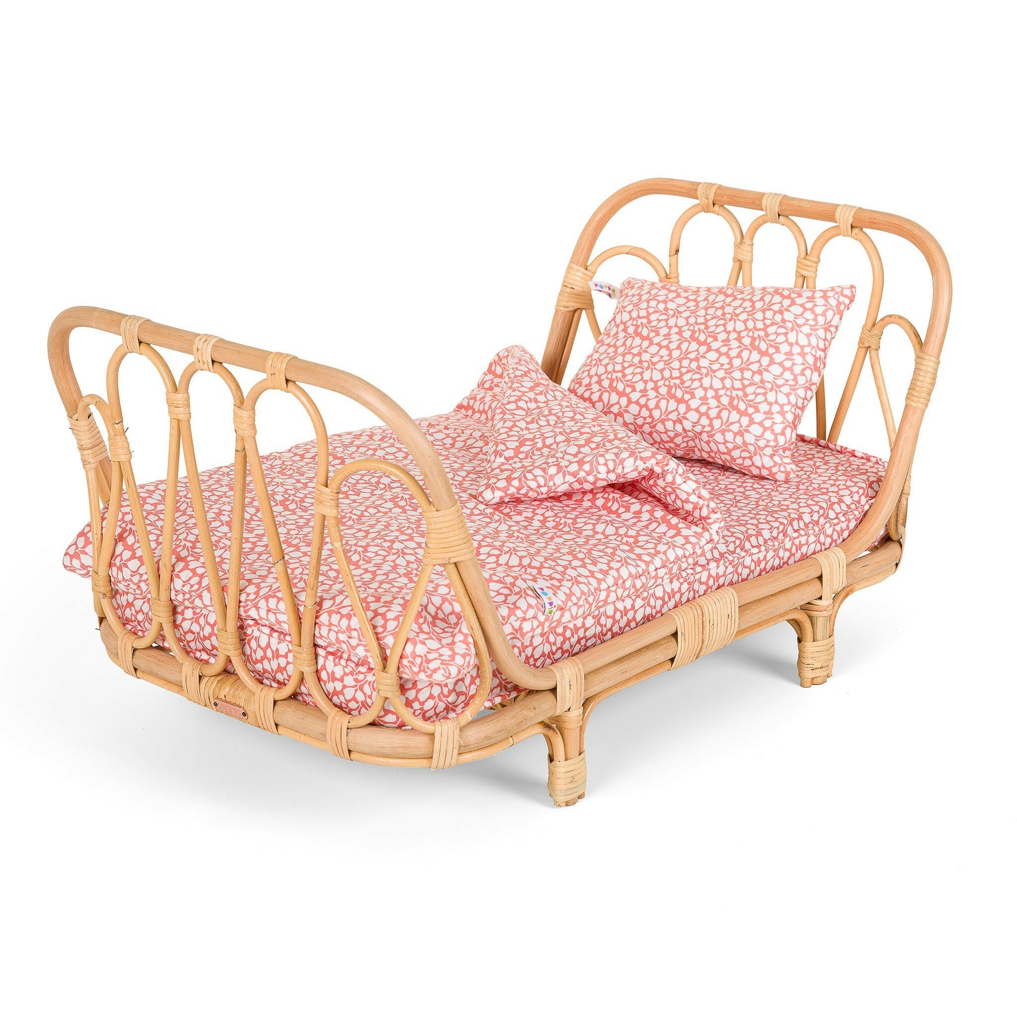 Doll Duvet and Pillow Set Signature Collection Poppie Toys Coral Leaves