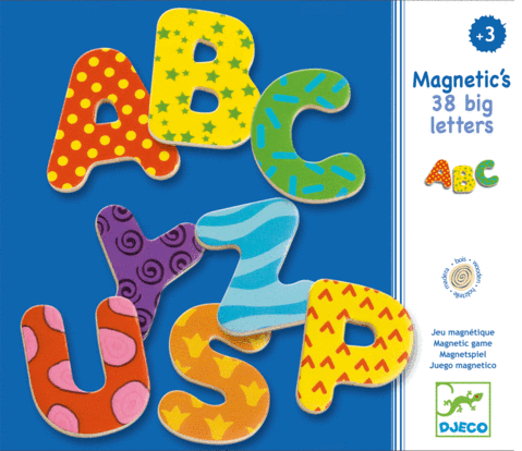 Wooden Magnetic Big Letters Alphabet Toys Djeco
