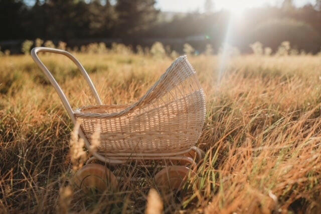 Rattan Doll Pram Doll Furniture Poppie