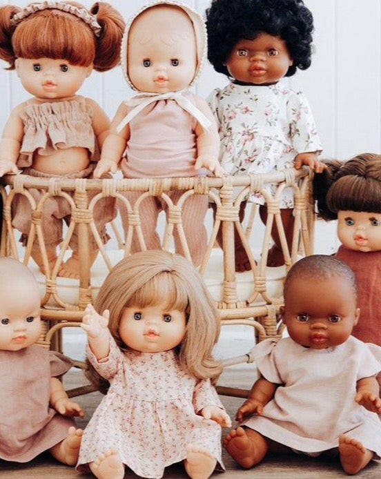 Minikane Doll & Me Outfits - Daisy Dress in cotton double gauze Ecru Doll Clothing Minikane