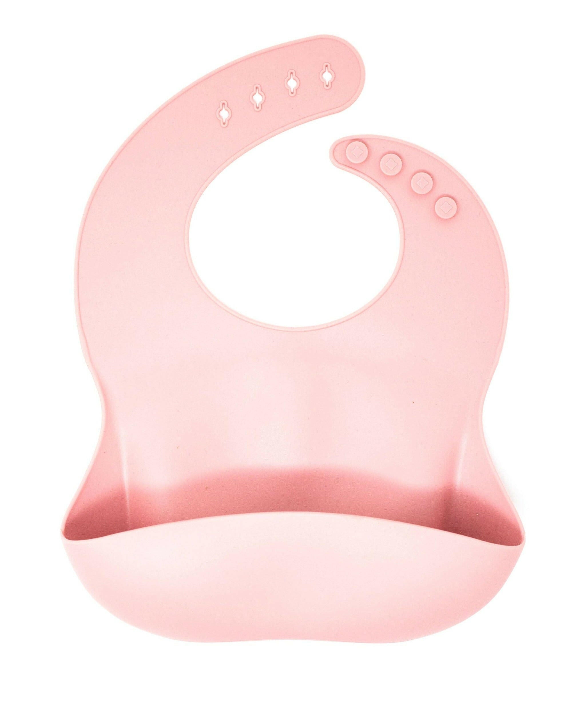 Baby Bar & Co Silicone Bibs Feeding Three Hearts Dusty Rose