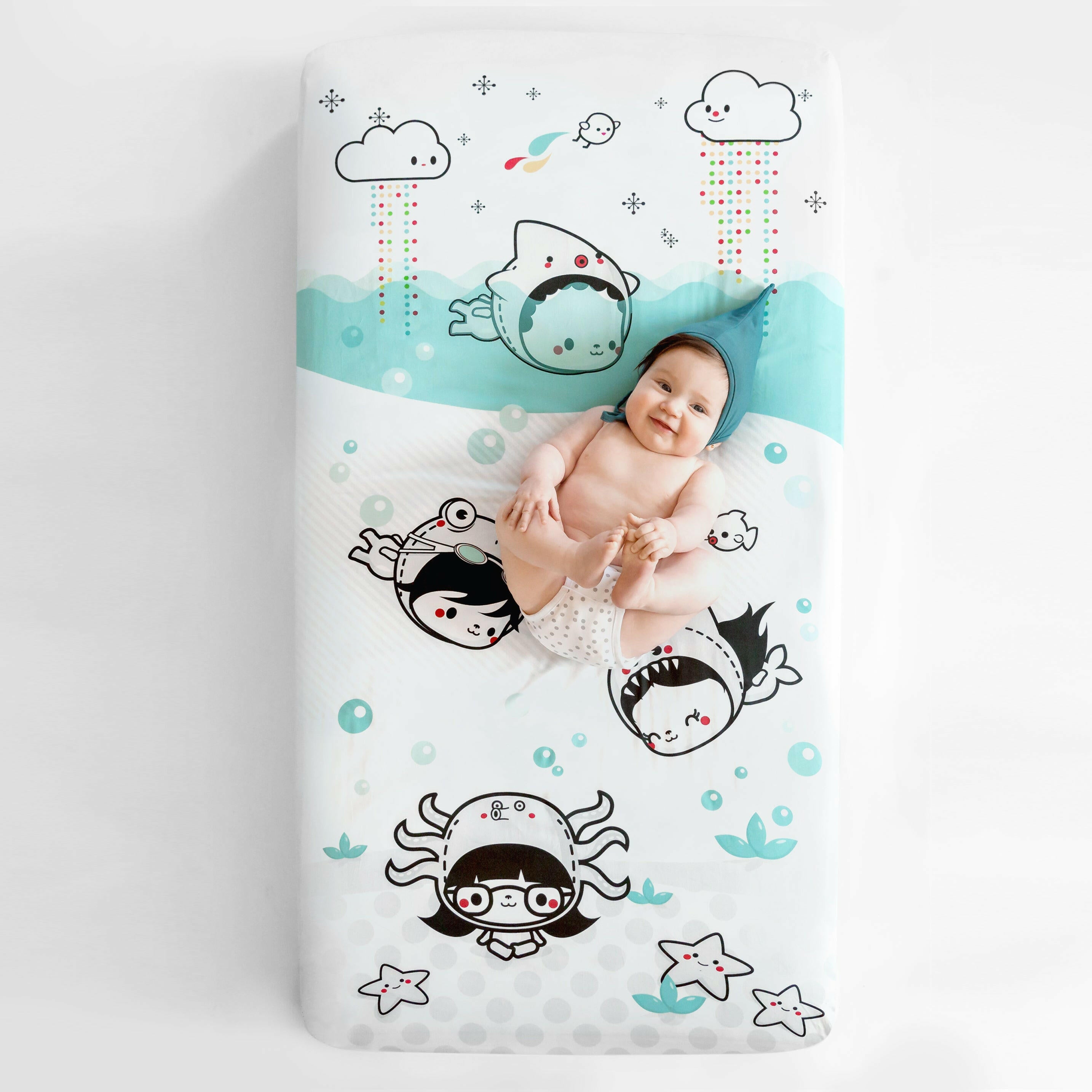 Dive In Organic Standard Size Crib Sheet Crib sheets Rookie Humans Organic US Standard crib size