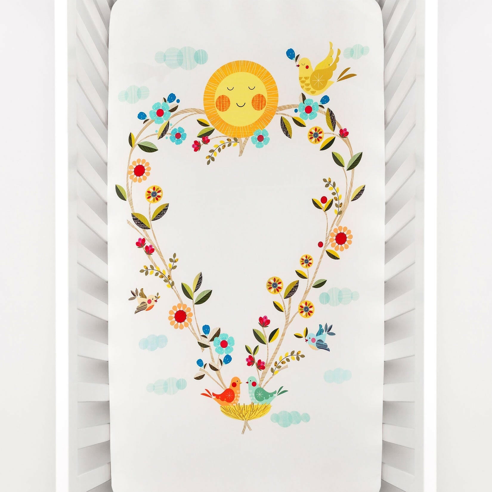 Love Blooms Standard Size Crib Sheet Crib sheets Rookie Humans