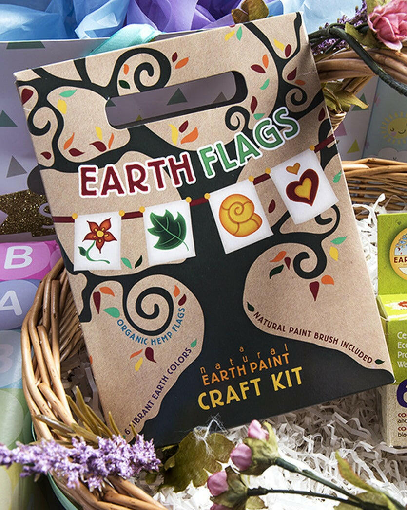 Earth Flags Craft Kit Art Supplies Natural Earth Paint
