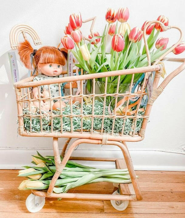 Mini Rattan Shopper Pretend Play Poppie