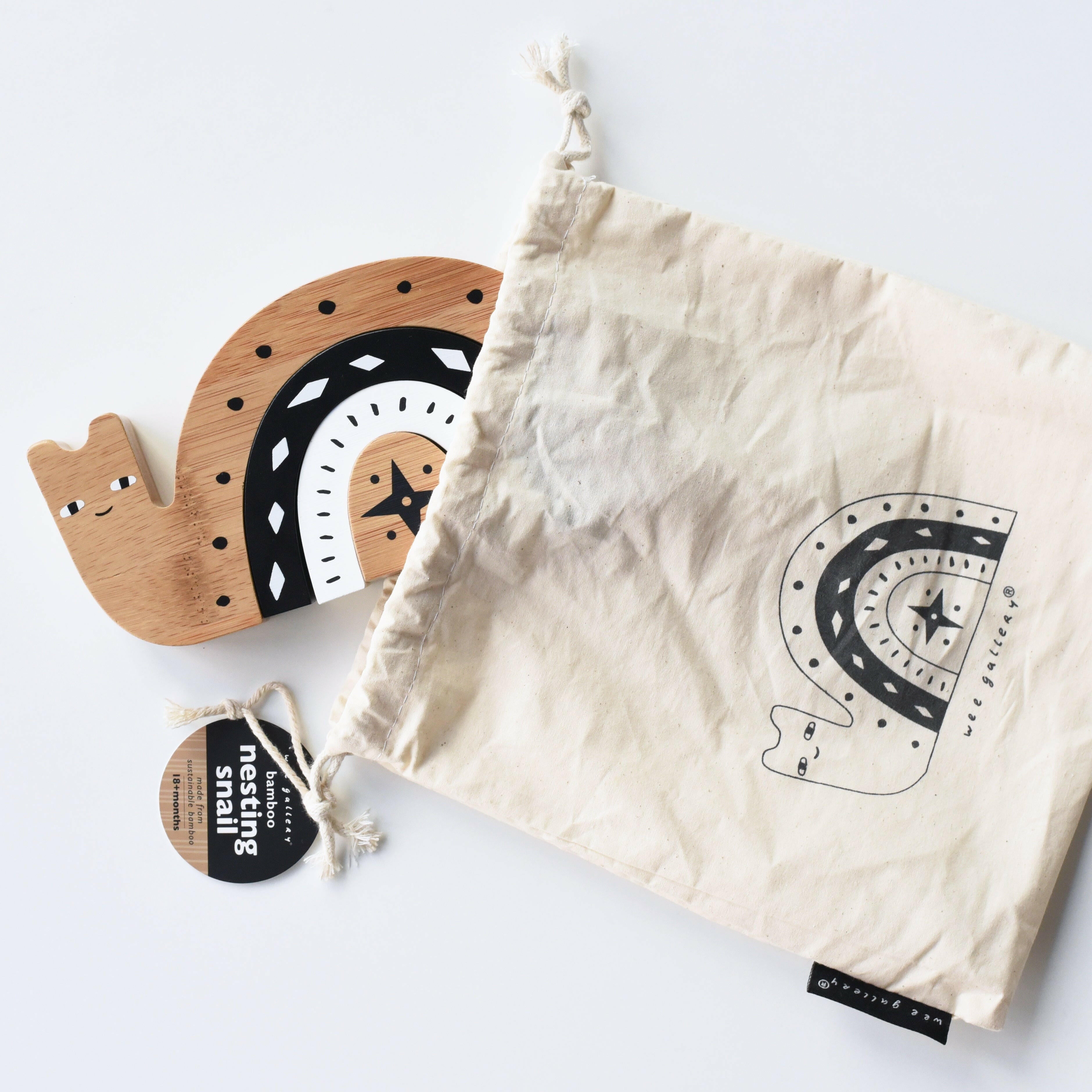 Bamboo Nesting Snail Wooden Toys Wee Gallery