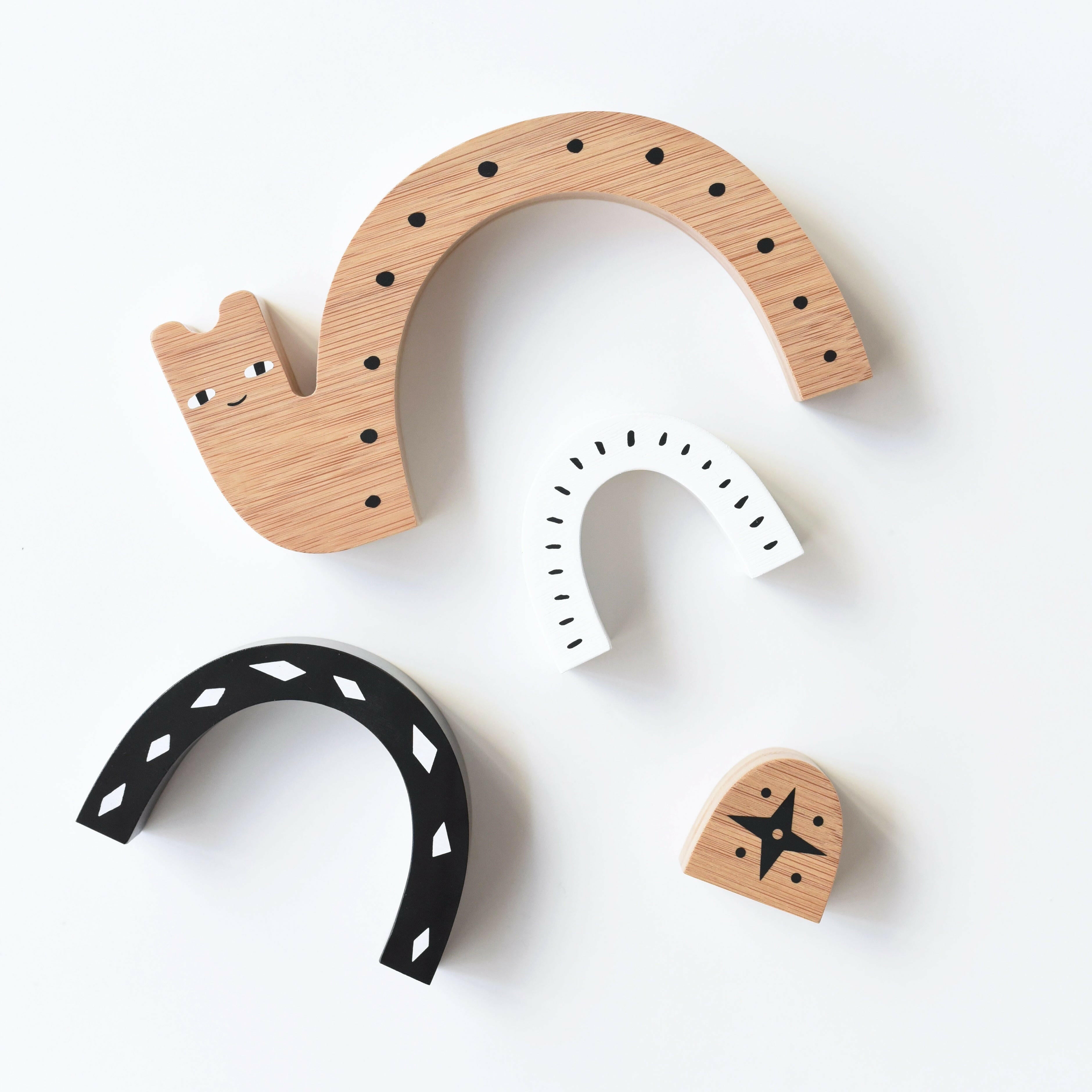 Bamboo Nesting Snail Wooden Toys Wee Gallery