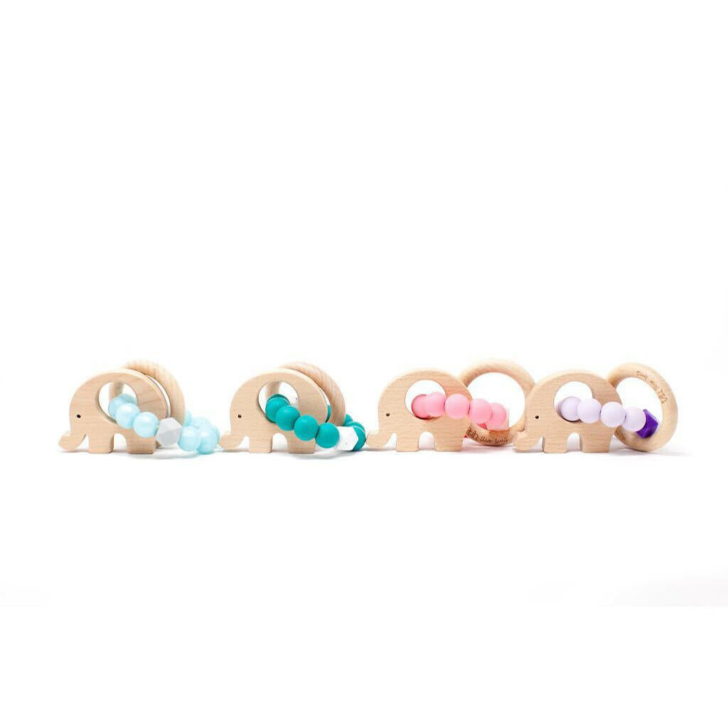 Elephant Teething Rattle Baby Essentials Three Hearts