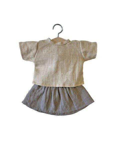 Minikane 2pc Clothing Cotton Linen Set Doll Clothing Minikane