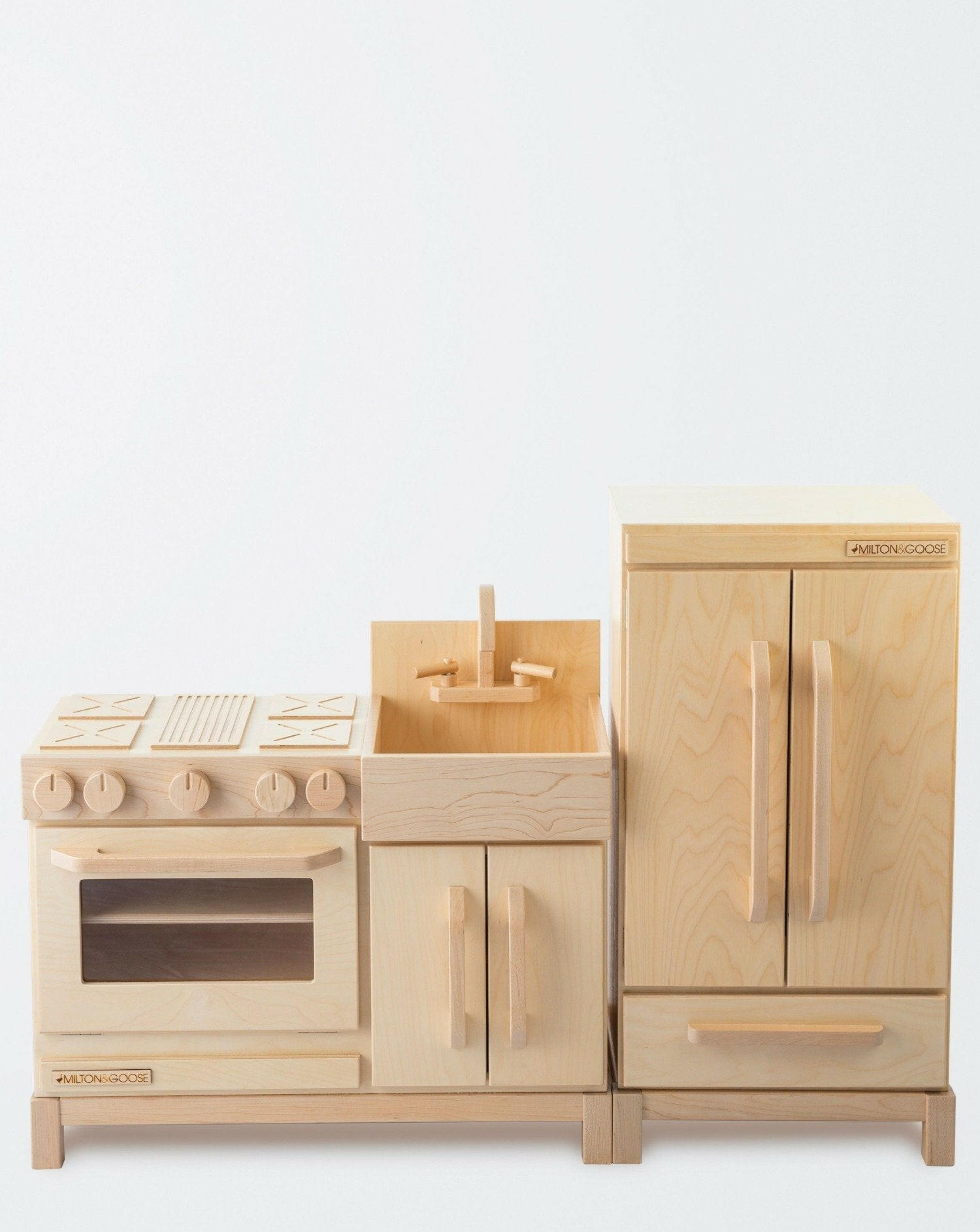 Wooden Toddler Play Kitchen-Natural Kids Toys Milton & Goose