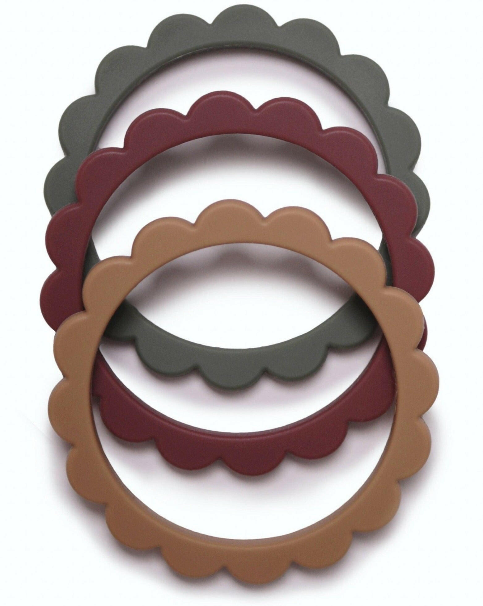 Flower Teething Bracelet 3 - Pack Dried Thyme \ Berry \ Natural Baby Essentials Mushie Thyme \ Berry \ Natural