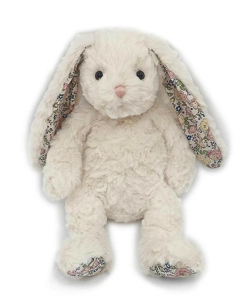 Faith - Cream Floral Bunny Stuffies Mon Ami