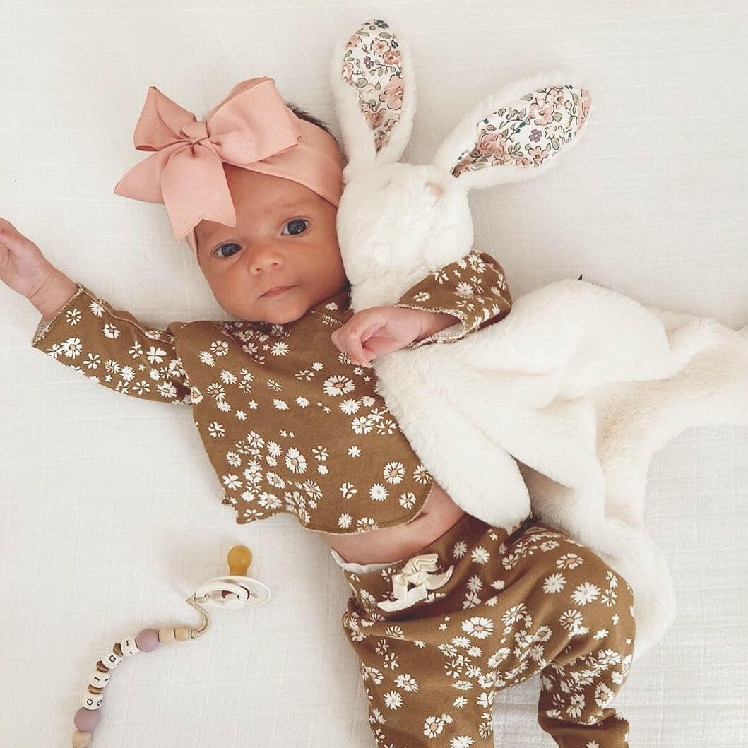 Princess Bunny Baby Security Blanket Faith - Cream Stuffies Mon Ami