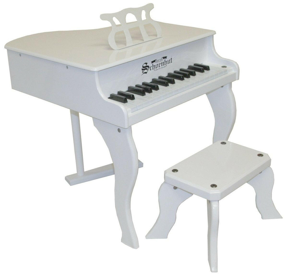 Fancy Baby Grand Piano 30-Key Musical Toys Schoenhut White