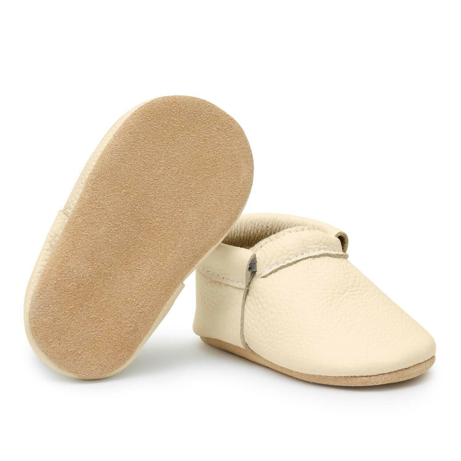 Latte Fringeless Moccasins Fringeless Moccasins BirdRock Baby