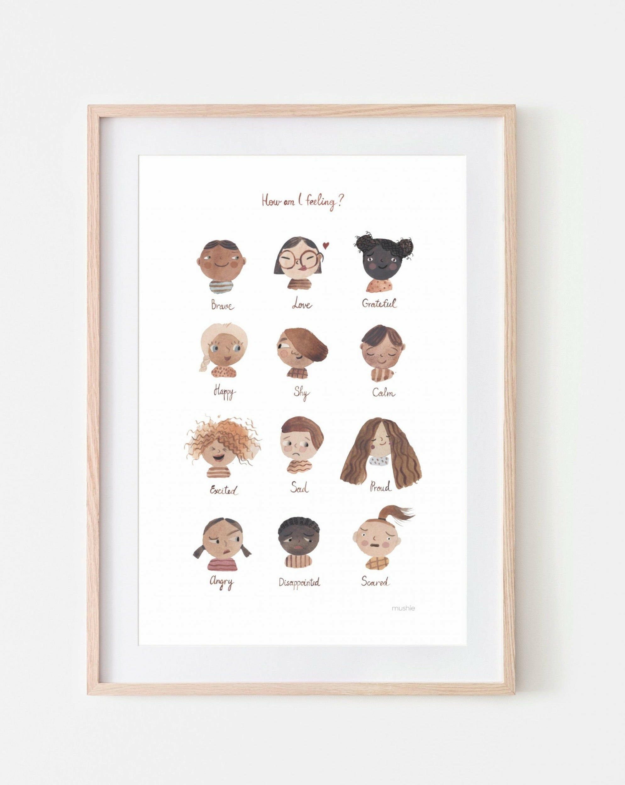 Feelings Poster Home Decor Mushie 18.x4