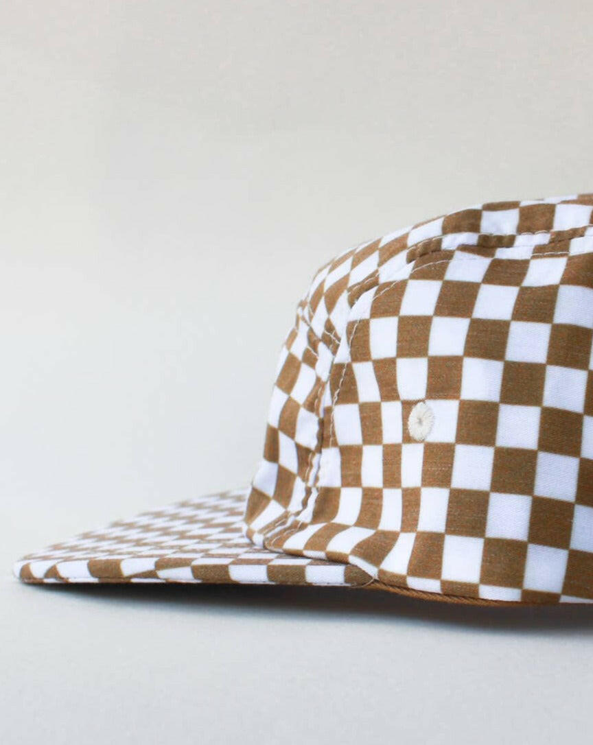 Five-Panel Kids Hat - Copper Check Hats Rad River Co.
