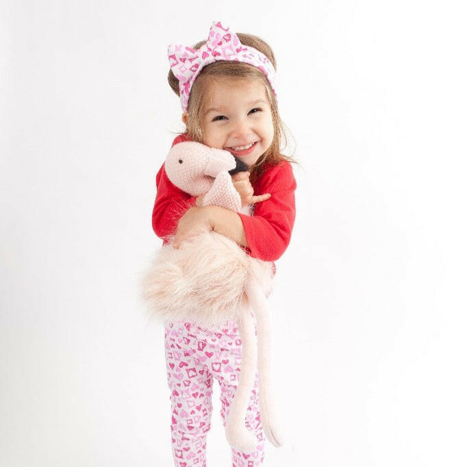 'Becca' Pink Flamingo Knit Stuffed Animal Stuffed Toy MON AMI