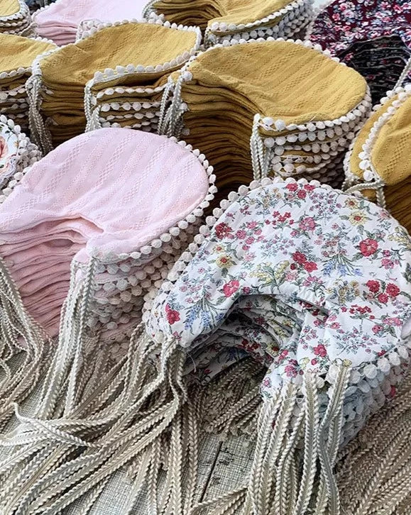 Reversible Floral Baby Bib and Headbands Set - Liberty of London Floral Bibs Little Wonder & Co.