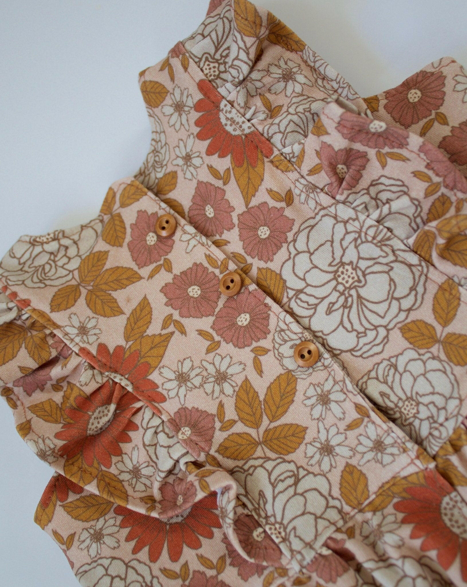 Floral Ruffle Romper Clothing Two Little Moons